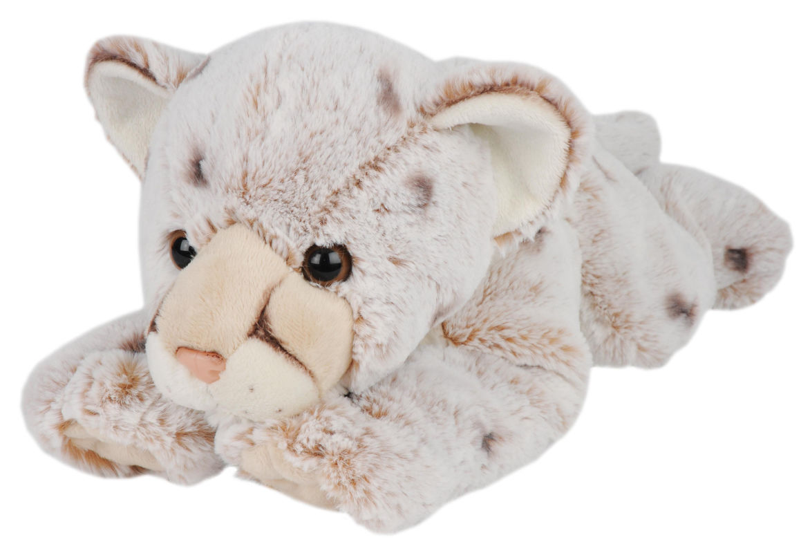  savane peluche panthère léopard des neiges marron blanc 45 cm 